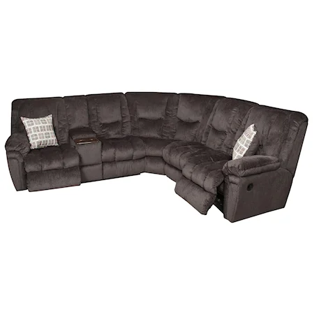 Reclining Sectional Sofa with Casual Contemporary Style